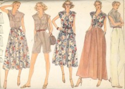 7116 VOGUE HIP BLOUSE, FLARE SKIRT, CUFF PANTS, SHORTS PATTERN 12
